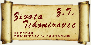 Života Tihomirović vizit kartica